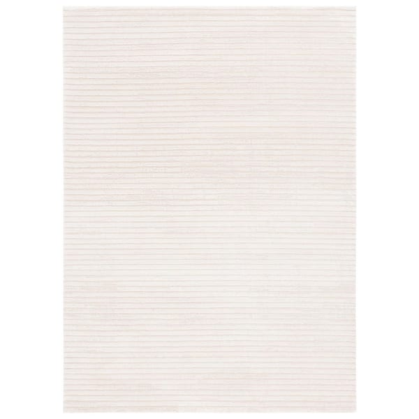Neptune 8 ft. x 10 ft. Ivory/Beige Solid Striped Area Rug