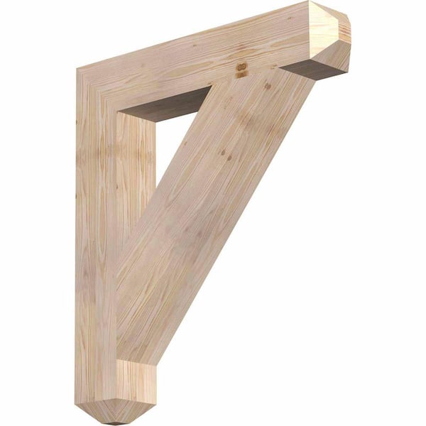Ekena Millwork 5.5 in. x 36 in. x 32 in. Douglas Fir Traditional Craftsman Smooth Bracket