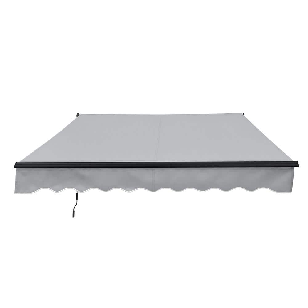 ALEKO 13 ft. x 10 ft. Retractable Motorized Patio Awning - Black Frame ...