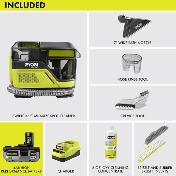 RYOBI ONE+ HP 18V Cordless SWIFTClean Mid Size Spot and Carpet