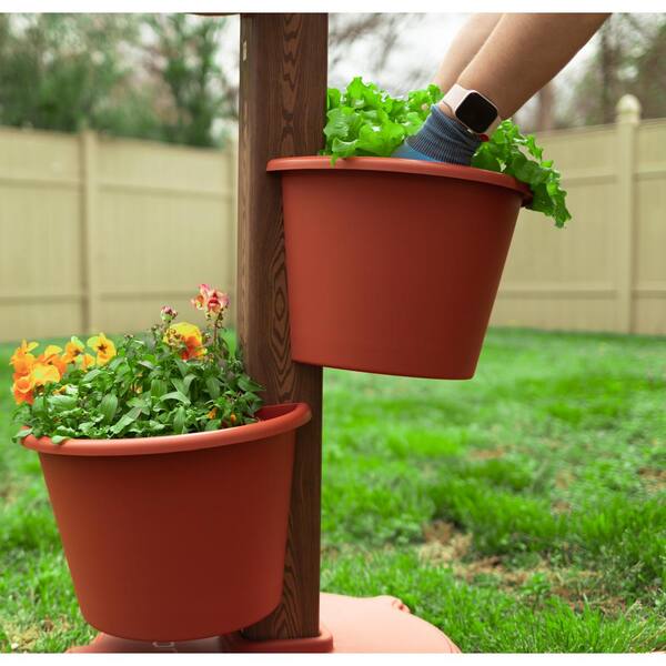 Plastic Stackable Garden Planter STGS-W - The Home Depot