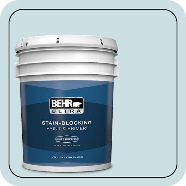 BEHR ULTRA 5 gal. #S450-1 Beach Foam Extra Durable Satin Enamel Interior Paint & Primer
