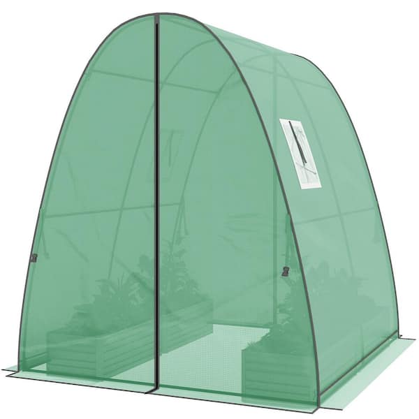 HumblePleb 6 Ft. D x 6 Ft. W Plastic Outdoor Walk-in Greenhouse In