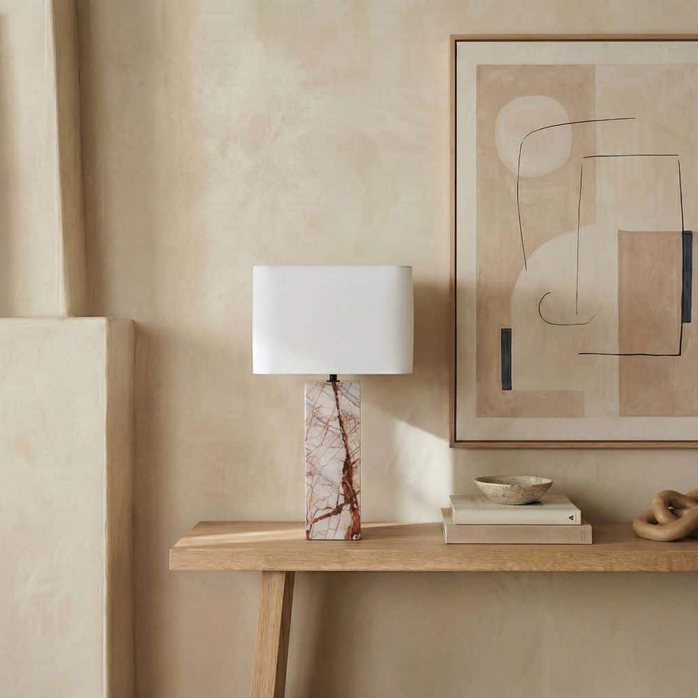 Chrisette 27.5 in. White/Red Table Lamp for Living Room price history on PriceWatchPro