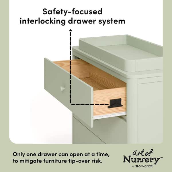 Reviews for Storkcraft Casablanca Sage 3 Drawer 40.75 in. Wide Dresser with  Changing Topper | Pg 1 - The Home Depot