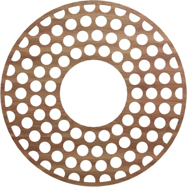 Ekena Millwork 0.375 in. x 26 in. x 26 in. Wood (Walnut) Medallion Moulding