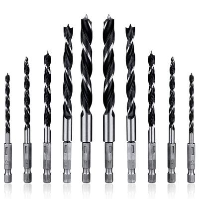 Brad Point Drill Bits HARFINGTON 5pcs 1/4