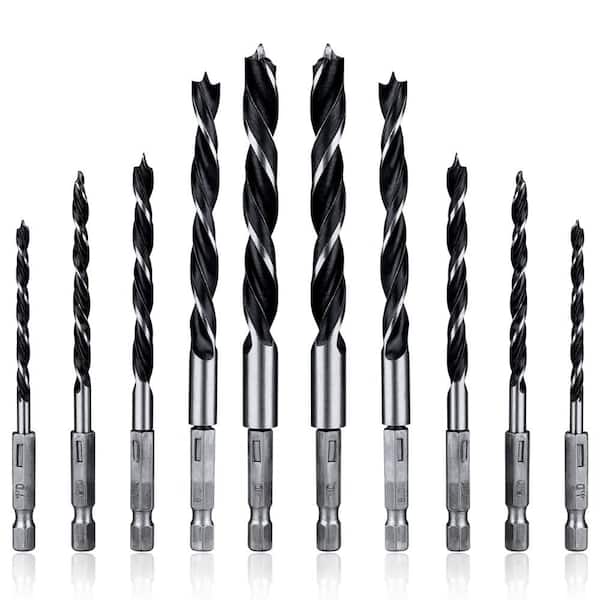 Carbon Steel Brad Pilot Point Set (10-Piece)