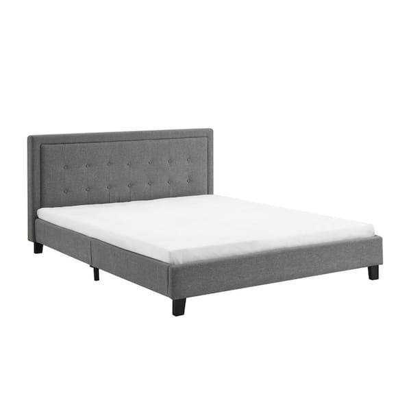 URTR 80 in. W Gray Modern King Size Platform Bed Frame with Headboard and  Footboard, Wood Bed Frame and Center Support Legs T-01163-E - The Home Depot