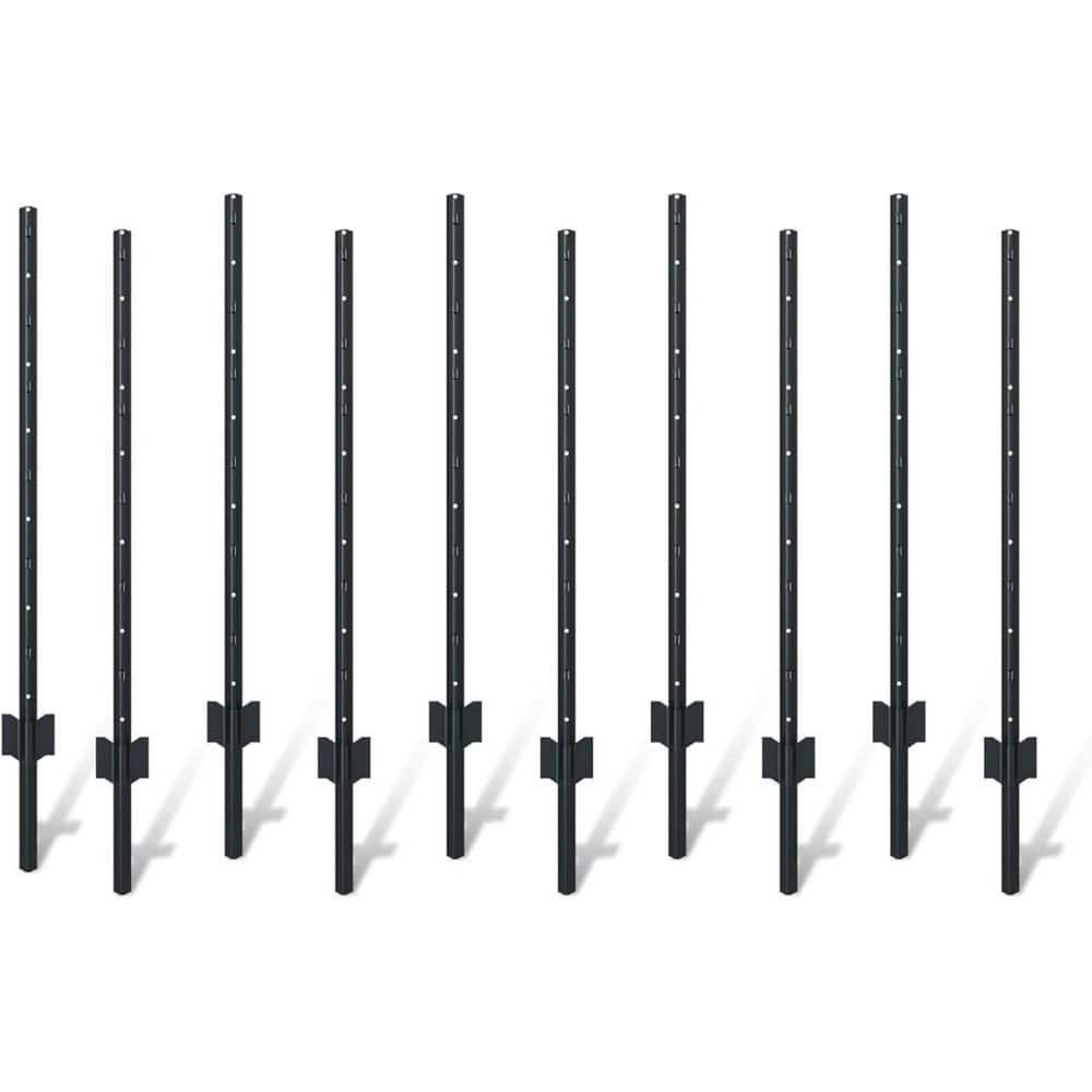 maocao hoom 4 ft. 6 Piece Garden Fence Post Set, Heavy-Duty U-Shaped ...
