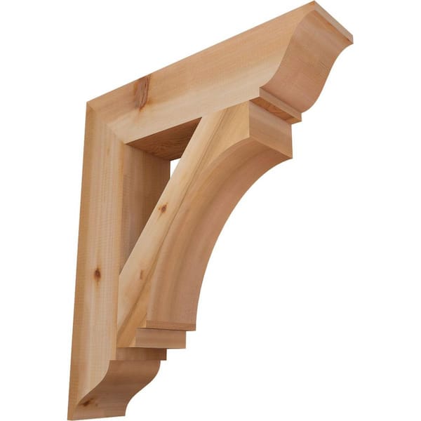 Ekena Millwork 5.5 in. x 30 in. x 26 in. Western Red Cedar Imperial Traditional Smooth Bracket