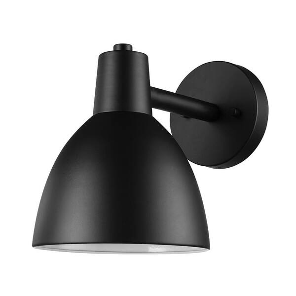 Globe Electric Hattie Black Coastal Indoor/Outdoor 1-Light Wall Sconce ...