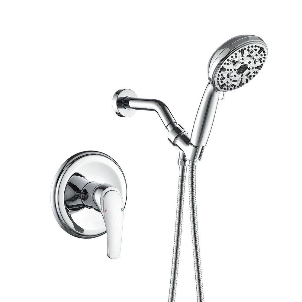 Vara Single Handle 10-Spray Shower Faucet 1.8 GPM with Pressure Balance Valve in Polished Chrome price history on PriceWatchPro