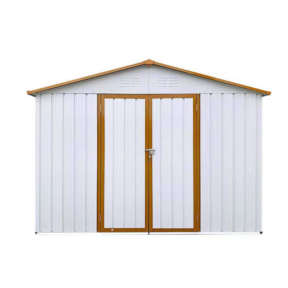 6 ft. x 8 ft. Metal Garden Sheds Outdoor Storage Sheds White, 48 sq. ft. price history on PriceWatchPro