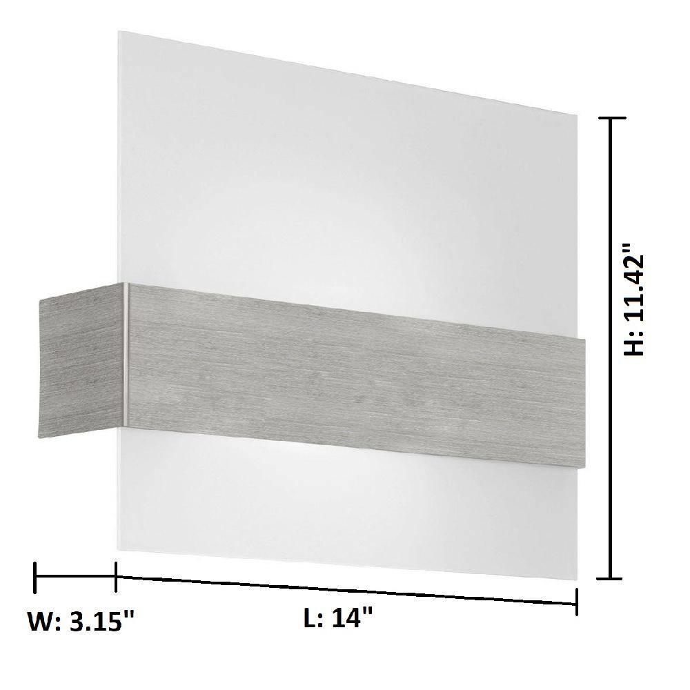 Nikita Modern Matte Nickel LED Wall Light 14" Width