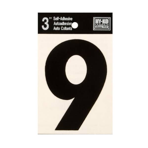 HY-KO 3 in. Vinyl Number 9