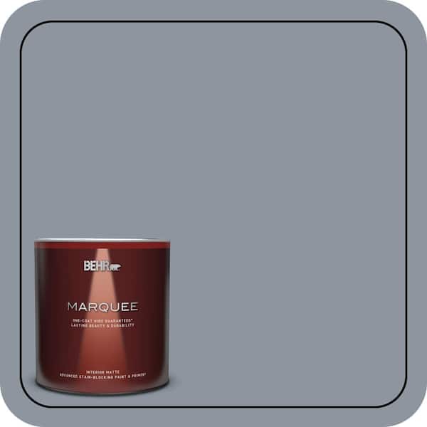 BEHR MARQUEE 1 qt. #750F-4 Raging Sea Matte Interior Paint & Primer