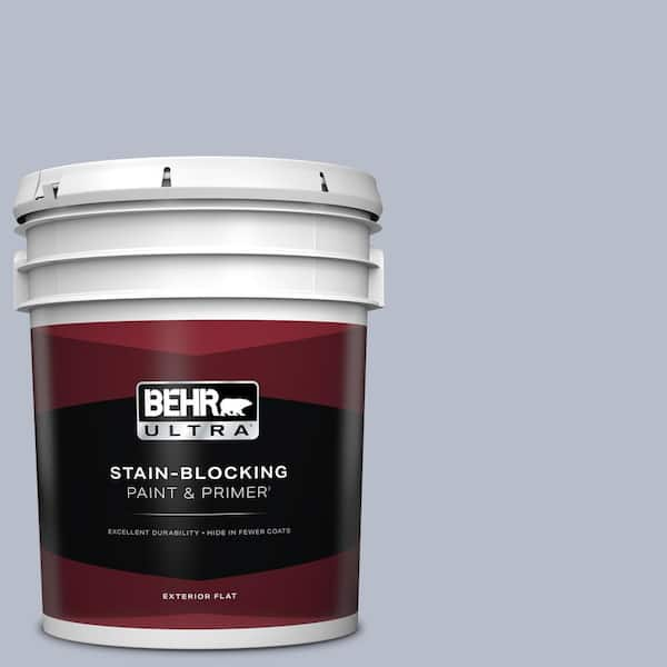 BEHR ULTRA 5 gal. #610F-4 Silver Service Flat Exterior Paint & Primer