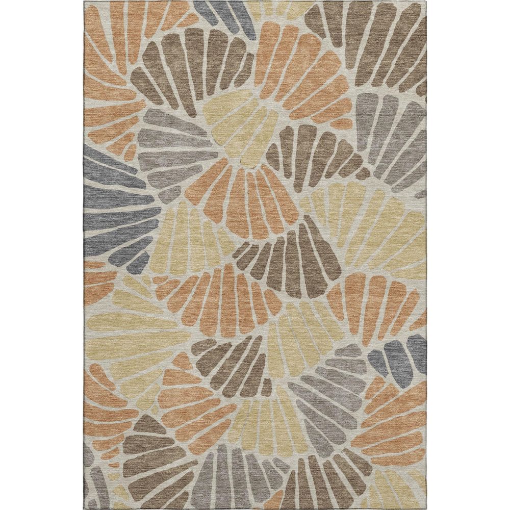 Mayfield Premium Machine Washable Abstract AMF2384 Copper 9 ft. x 12 ft. Area Rug price history on PriceWatchPro