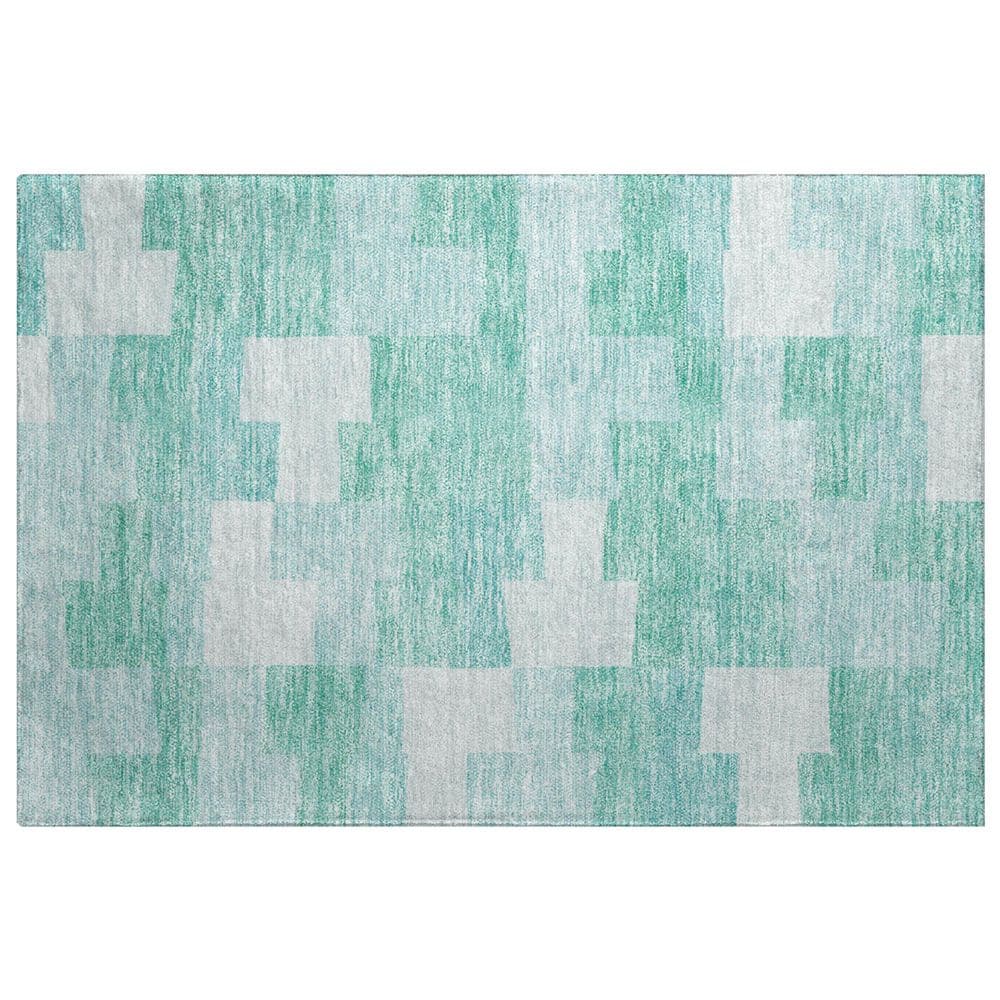 Dream Shag Premium Machine Washable Abstract ADS659 Teal 2 ft. x 3 ft. Accent Rug price history on PriceWatchPro
