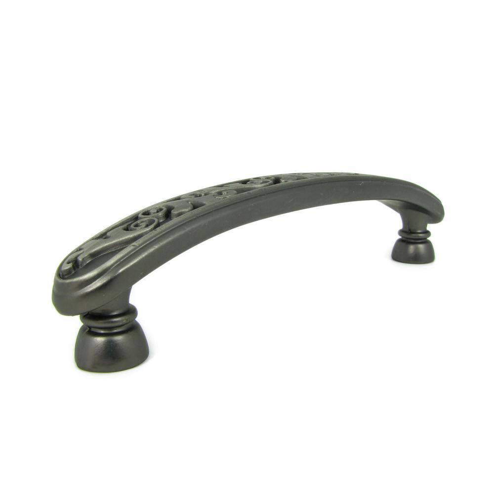 Oakley Distressed Nickel Arch Cabinet Pull with Mounting Hardware