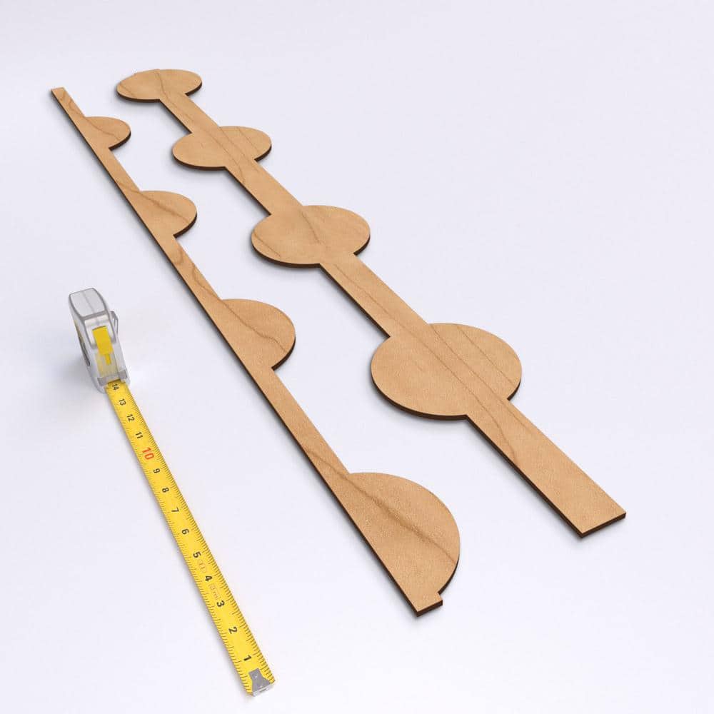 Bridgeport 47" Maple Wood Decorative Slat Wall Panel Kit