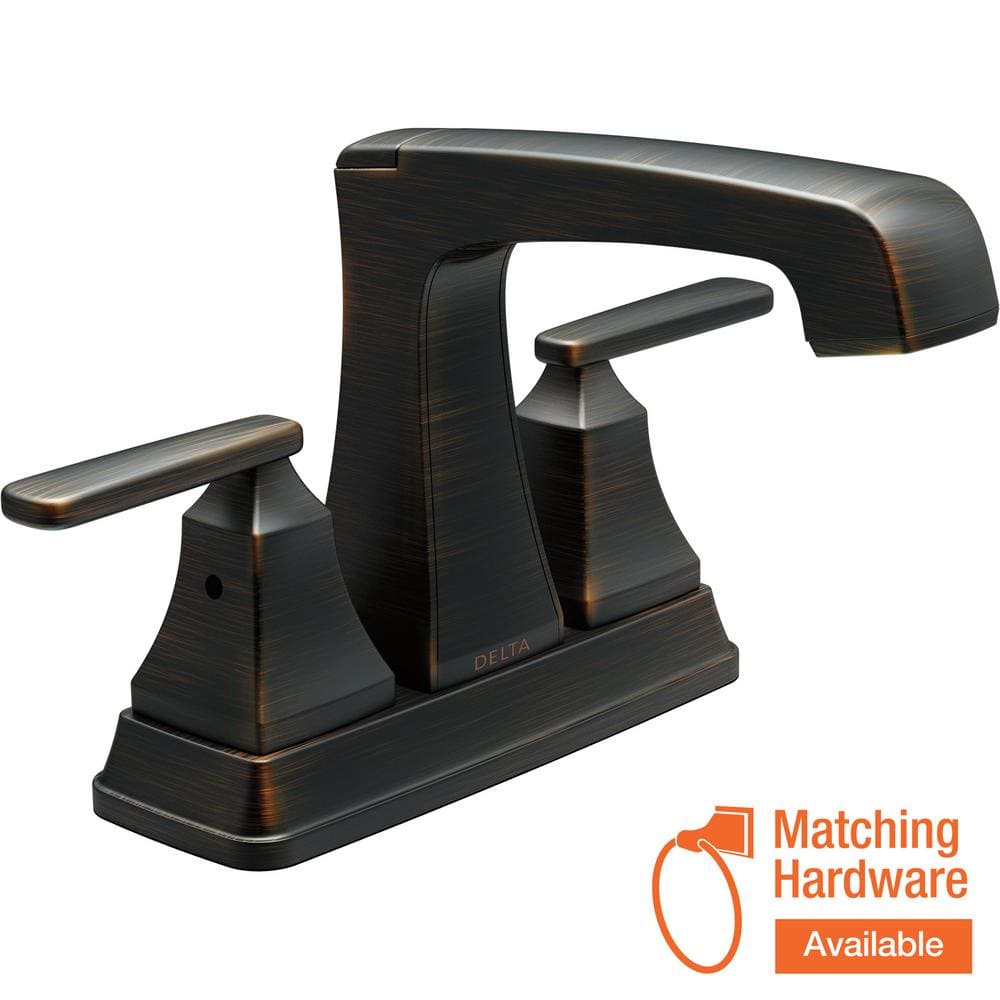 Delta Ashlyn 4 In Centerset 2 Handle Bathroom Faucet With Metal Drain   Venetian Bronze Delta Centerset Bathroom Faucets 2564 Rbmpu Dst 64 1000 