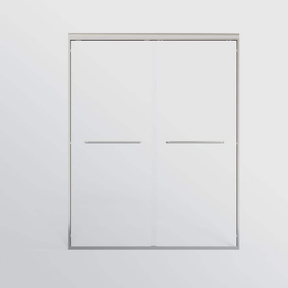 56 in.-60 in. W x 72 in. H Double Sliding Framed Bathroom Shower Door with 1/4 in. Tempered Glass in Chrome price history on PriceWatchPro