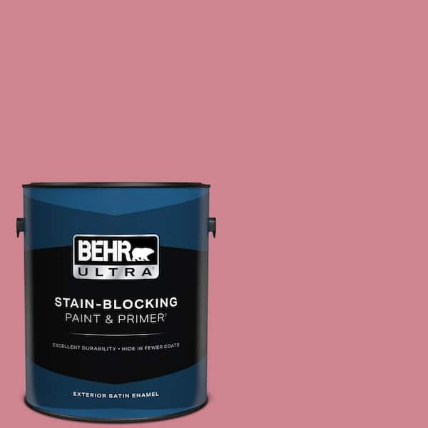 BEHR ULTRA 1 gal. #130D-4 Rose Sachet Satin Enamel Exterior Paint & Primer