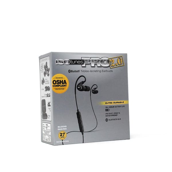 ISOtunes PRO 2.0 Bluetooth Hearing Protection Earbuds, 27 dB Noise
