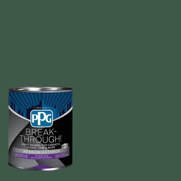 1 qt. PPG1133-7 Royal Hunter Green Satin Door, Trim & Cabinet Paint