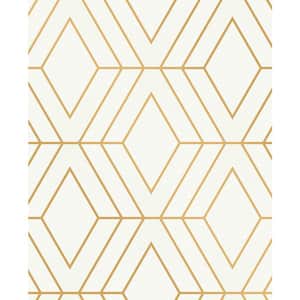 Adaline Off-white Geometric Off-white Wallpaper Sample