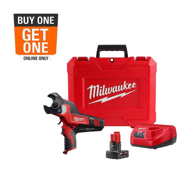 M12 12V Lithium-Ion Cordless 600 MCM Cable Cutter Kit with One 3.0Ah Battery, Charger and Hard Case