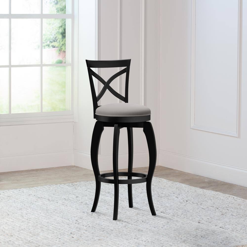 Hillsdale Furniture Ellendale 31.25 in. Black Bar Stool 5218-830 - The ...