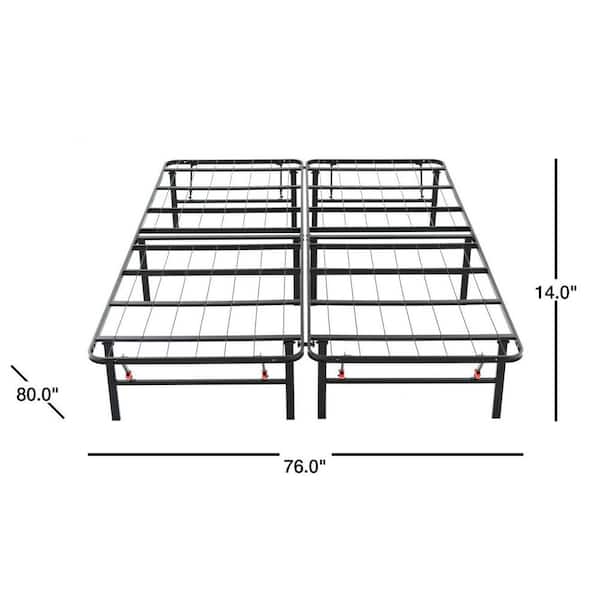 H Heavy Duty Metal Platform Bed Frame, Brookside Heavy Duty Steel Bed Frame Metal Rails Queen