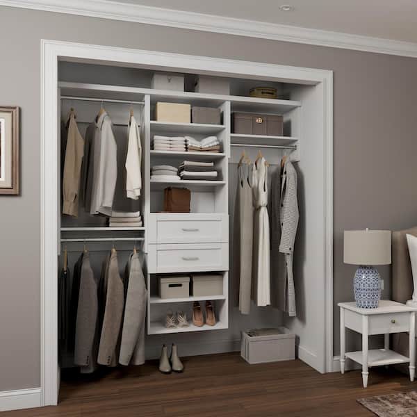 VIA Closets 82.5 in. W Tranquil White Reach-in Wall-Mount 3-Rod 2