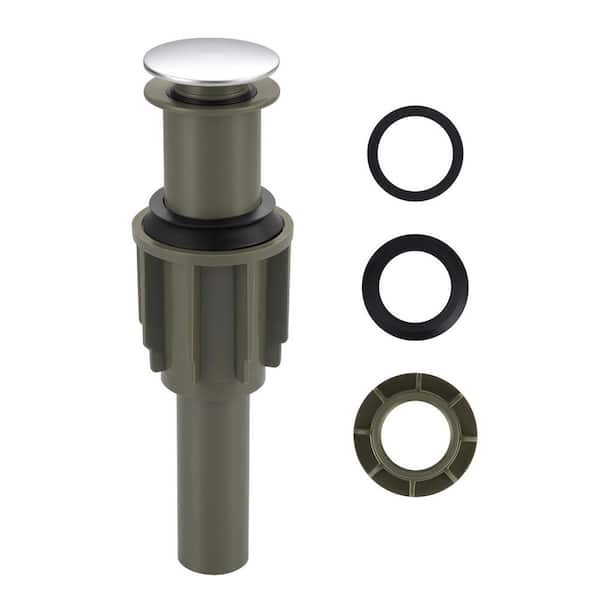 VEVETTA Pop Up Drain without Overflow for Bathroom Faucet in Polished Chrome