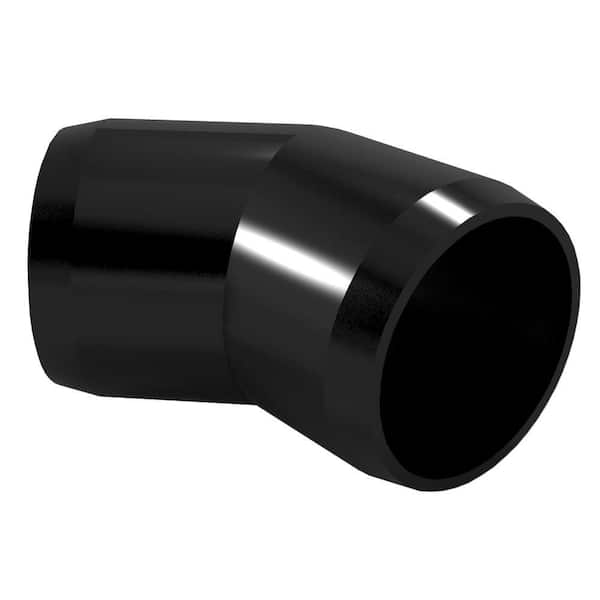 Formufit 1-1/2 in. Furniture Grade PVC 45-Degree Elbow in Black-DISCONTINUED
