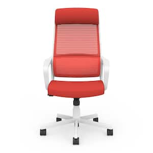 Elkorn Red Fabric Ergonomic Swivel Office Chair