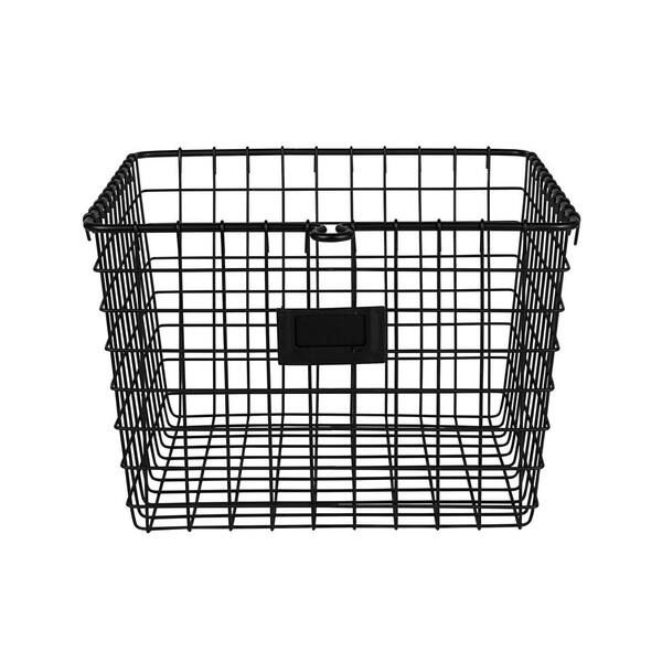 Wire Storage Baskets (2 Large, 2 Medium) - HR044, Black