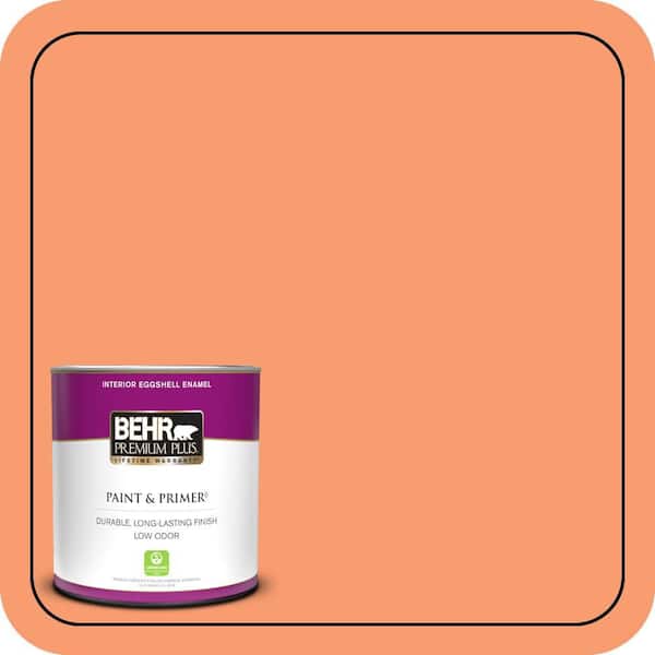BEHR PREMIUM PLUS 1 qt. #P200-5 Burning Coals Eggshell Enamel Low Odor Interior Paint & Primer