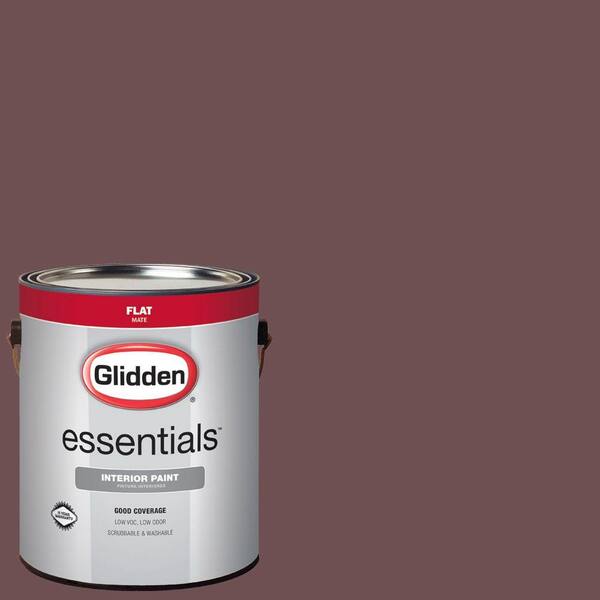 Glidden Essentials 1 gal. #HDGR38D Wild Cranberry Flat Interior Paint