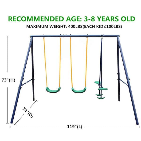 swing 　　no3 Garden Treasures 3-person Steel Outdoor Swing at Lowes.com