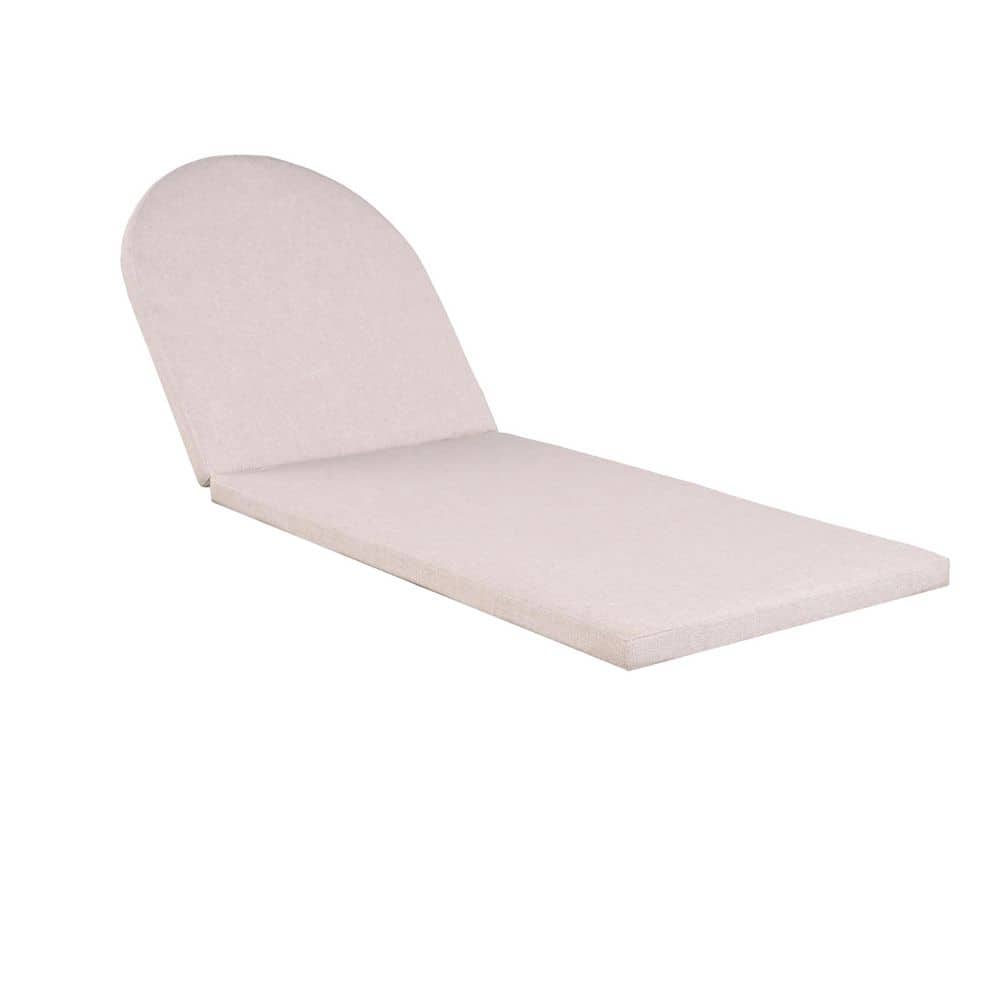 Beige Water-Resistant Outdoor Chaise Lounge Cushion, High-Density Foam Patio Cushion for Lawn, Pool and Beach price history on PriceWatchPro