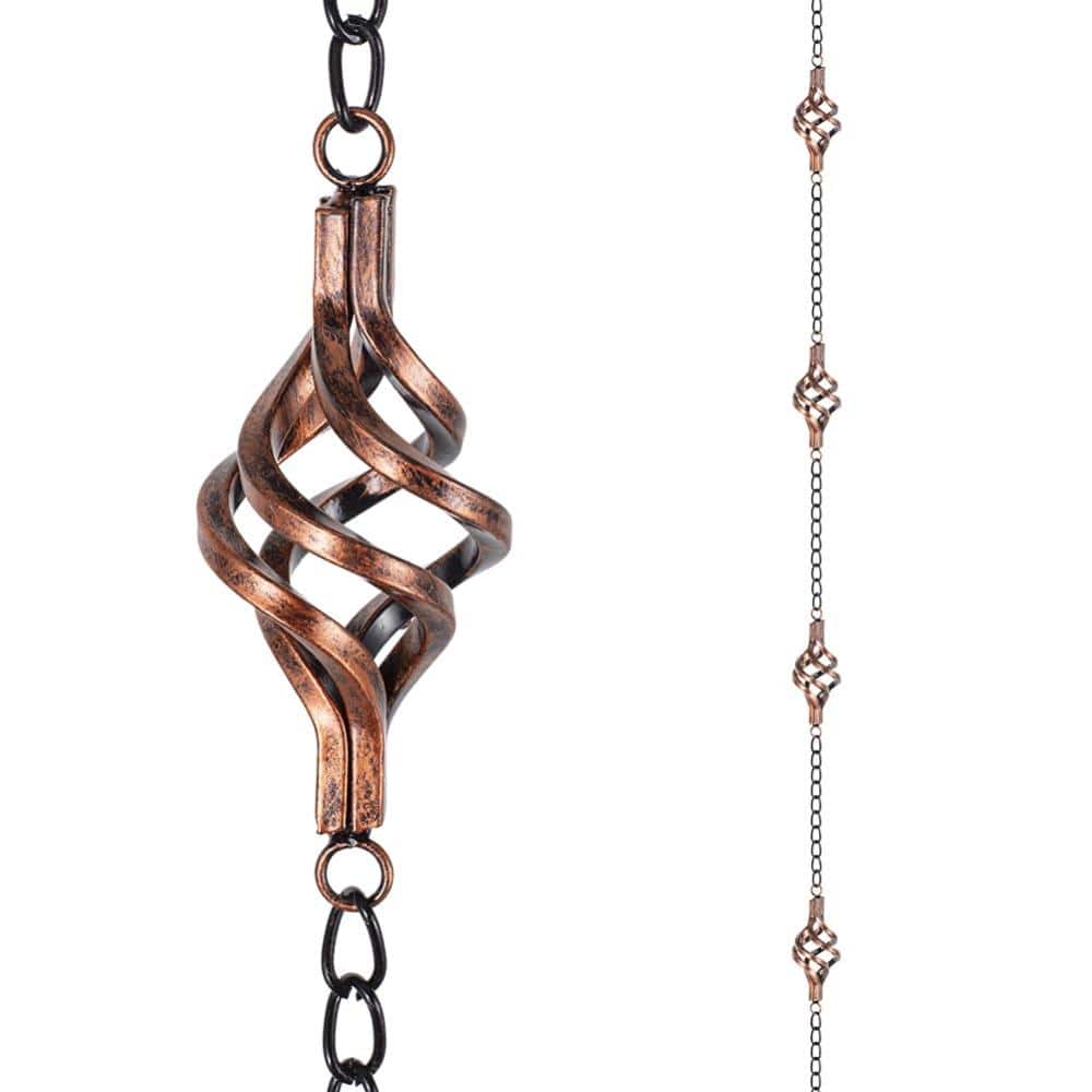 10.45 ft Rain Chain Decorative Gutter Downspout Replacement Copper 1 Piece price history on PriceWatchPro