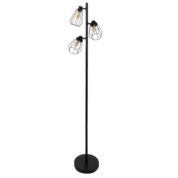 black track tree floor lamp