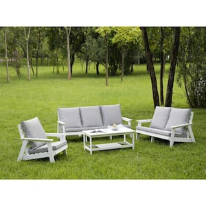 HDPE White All-Weather Coffee Table for Outdoor/Indoor Use