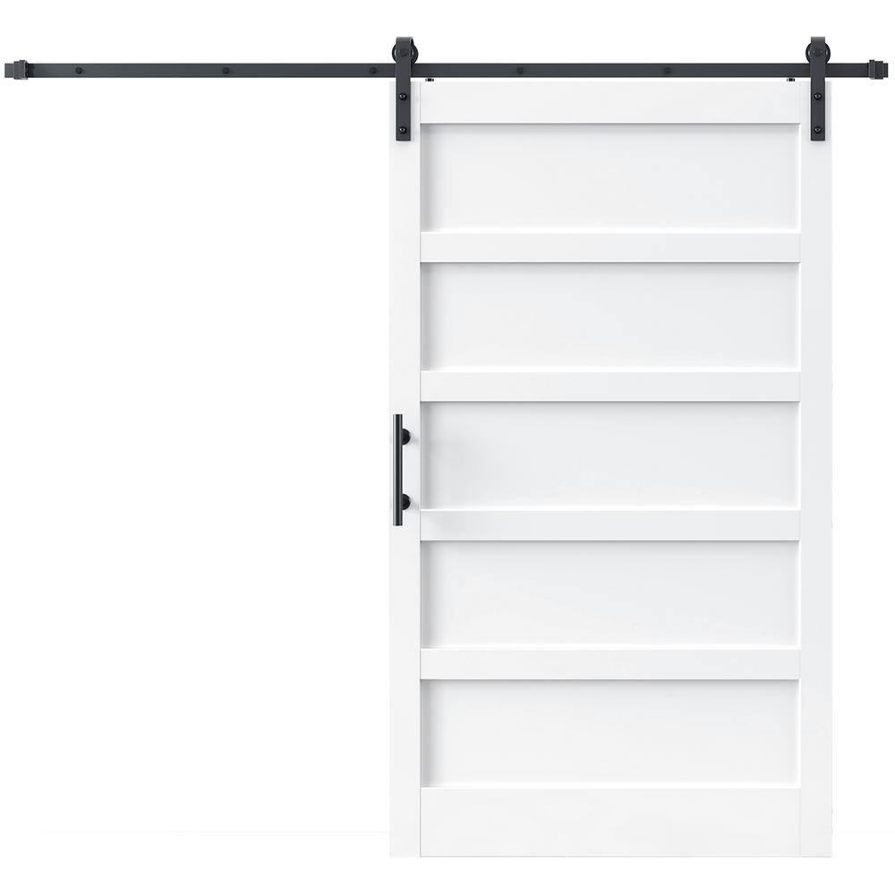 Reviews for easelife 48 in. x 84 in. 5-Panel Solid MDF White Finished ...