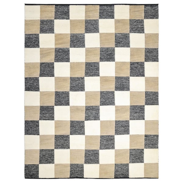 Livingston Contemporary Brown 5 ft. x 8 ft. Handmade Area Rug