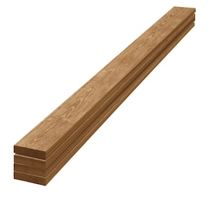 1 in. x 4 in. x 8 ft. Barn Wood Light Brown Pine Trim Board (4-Pack)